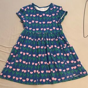 Hanna Andersson Blue and Pink Floral Kids Dress
